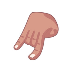 Isolated hand cartoon icon doing a gesture Vector illustration