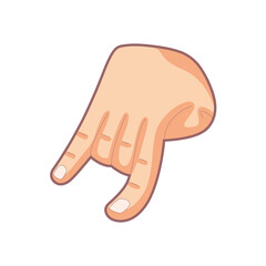 Isolated hand cartoon icon doing a gesture Vector illustration