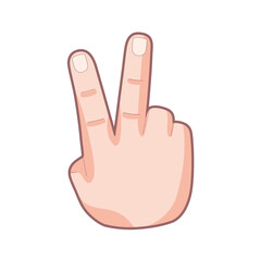 Isolated hand cartoon icon doing a gesture Vector illustration