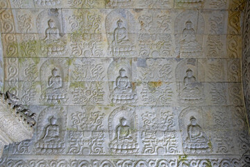 Wall carving of the underground palace of Emperor Qianlong, East Tomb of the Qing Dynasty, China