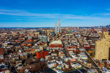 sunset over manhattan