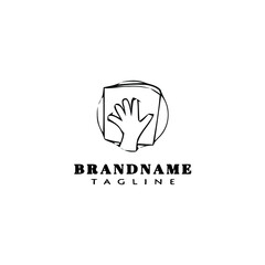 hand wipe logo cartoon icon design template black isolated vector illustration