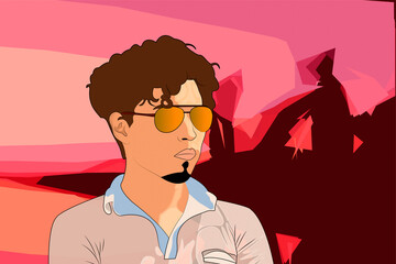 un lindo anochecer en la playa