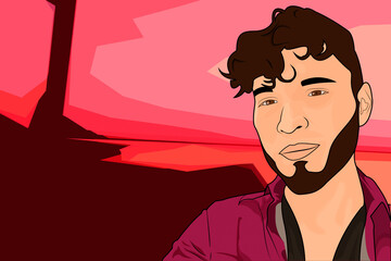 un lindo anochecer en la playa