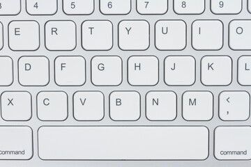 Gray low profile keyboard close up