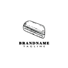 harmonica logo cartoon icon design template black isolated vector illustration