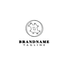 hash tag logo cartoon icon design template black isolated vector illustration