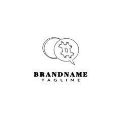 hash tag logo cartoon icon design template black isolated vector illustration