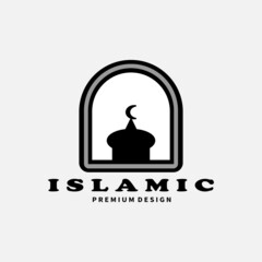 islamic logo design, icon vintage illustration
