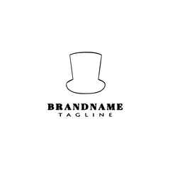 hat logo cartoon icon design template black simple vector illustration