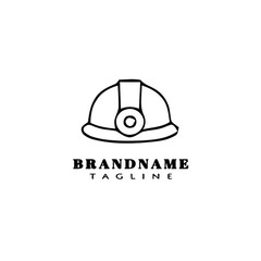 safety helmet logo cartoon template icon vector illustration