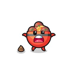 meatball bowl earth surprised to meet poop