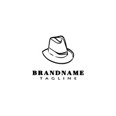 panama hat logo cartoon icon design vector