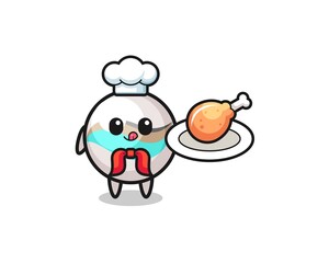 marble toy fried chicken chef cartoon character