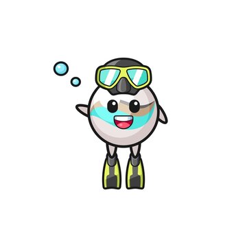the marble toy diver cartoon character