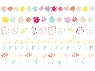 花・葉っぱラインセット