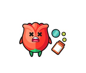 illustration of overdose rose character