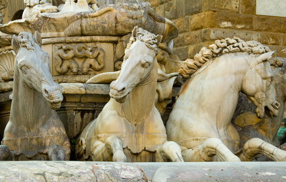 detail of the fountain of neptune