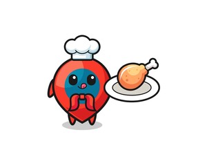 location symbol fried chicken chef cartoon character