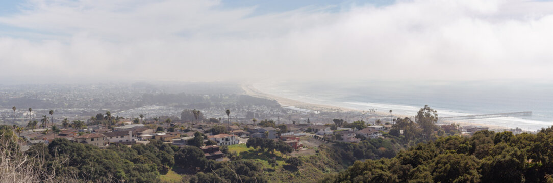 Panoramic shot of Pismo State Beach in Oceano, California, USA