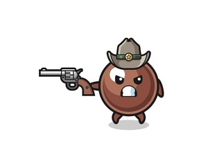 the tapioca pearl cowboy shooting with a gun