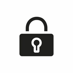 Padlock Icon. Padlock flat style isolated on a white background - stock vector.