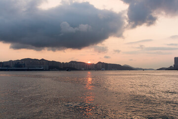 홍콩 구룡반도 일출 사진2