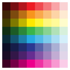 color palette on light background. Rainbow graphic. Creative design. Pastel color. Vector illustration. stock image. 