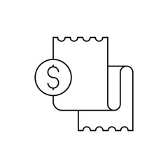 Dollar checkout icon design isolated on white background