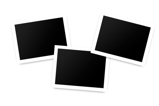 Realistic three photo frames for paper design. Old paper. Vector illustration. stock image. 