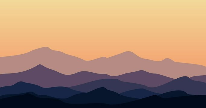 natural mountains background parallax animation video
