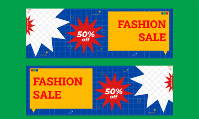 retro classic fashion sale banner template