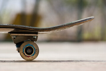 Skateboard side view