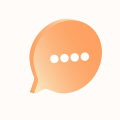 3d speech bubble chat illustration