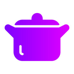 cooking pot gradient icon