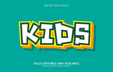 Fototapeta premium editable text effect, Kids style
