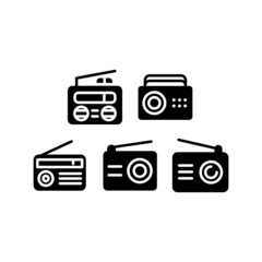 Radio Icon Set Vector Symbol Design Illustration