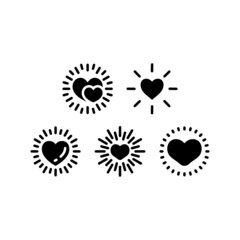 Fototapeta premium Love Icon Set Vector Symbol Design Illustration