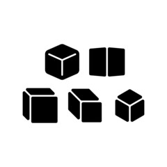 Cube Icon Set Vector Symbol Design Illustration