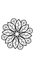 Artistic Leaves Ornament Illustration Logo