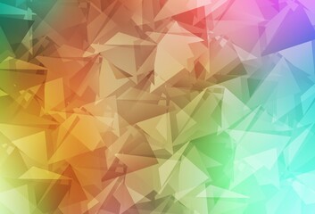 Light Multicolor vector polygon abstract background.
