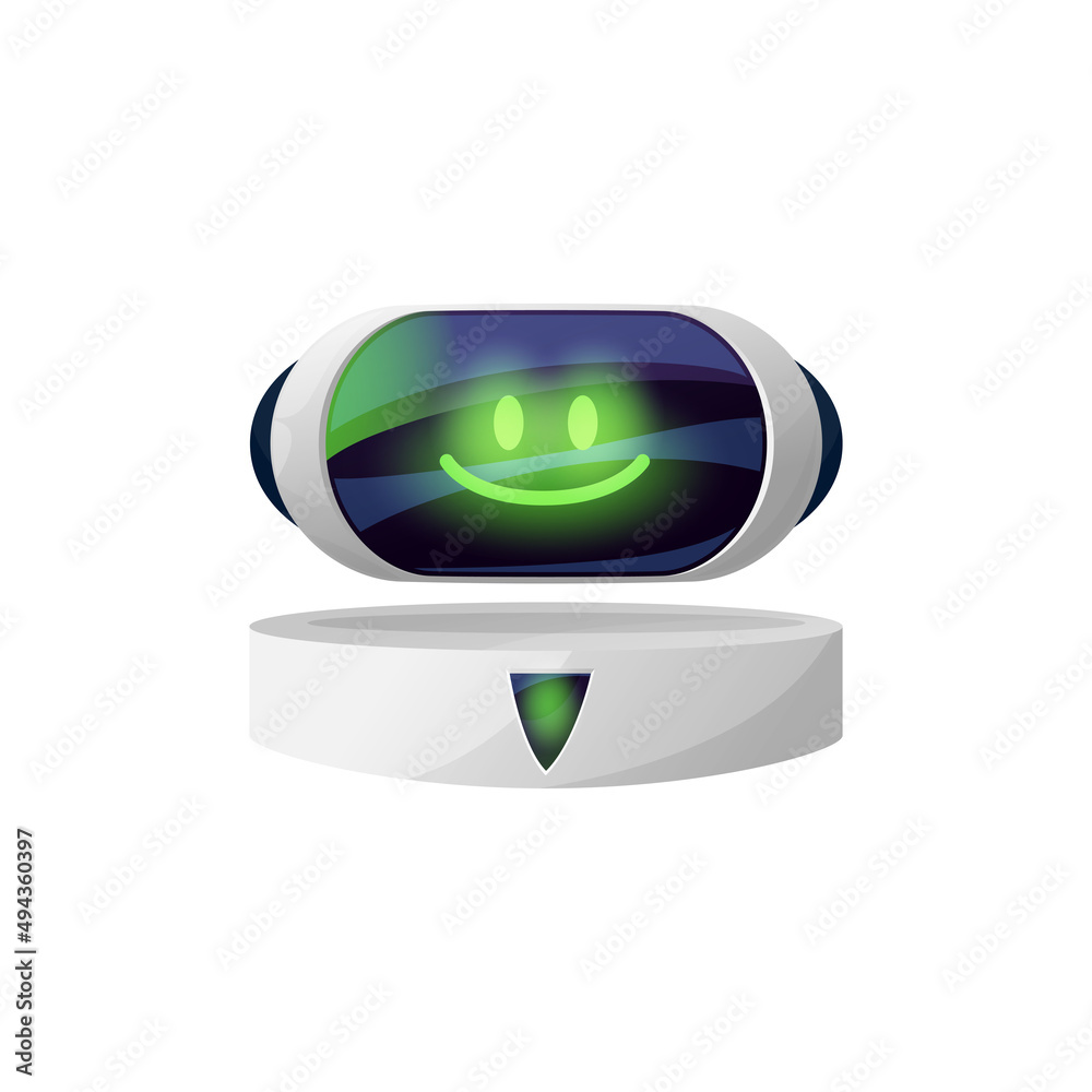 Leinwandbilder chatterbot virtual online support chatbot isolated ai assistant helper. vector messenger application