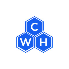 CWH letter logo design on White background. CWH creative initials letter logo concept. CWH letter design. 
