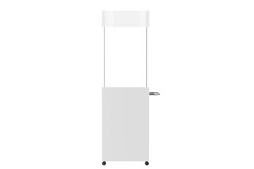 Display stand, retail display stand for product , display stands isolated on white background. 3d illustration