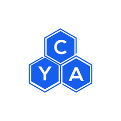 CYA letter logo design on White background. CYA creative initials letter logo concept. CYA letter design. 
