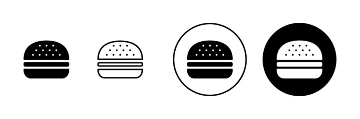 Burger icons set. burger sign and symbol. hamburger