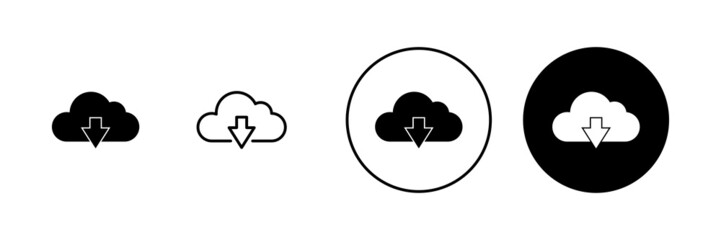 Cloud icons set. cloud sign and symbol