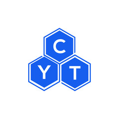 CYT letter logo design on White background. CYT creative initials letter logo concept. CYT letter design. 
