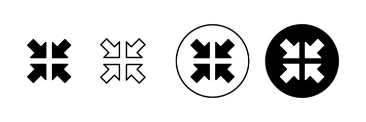 Fullscreen Icon set. Expand to full screen sign and symbol. Arrows symbol