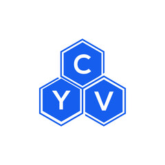 CYV letter logo design on White background. CYV creative initials letter logo concept. CYV letter design. 
